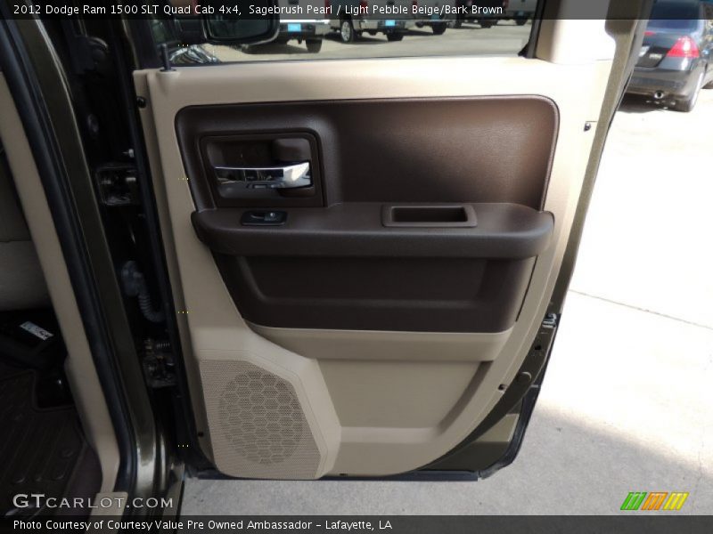 Sagebrush Pearl / Light Pebble Beige/Bark Brown 2012 Dodge Ram 1500 SLT Quad Cab 4x4