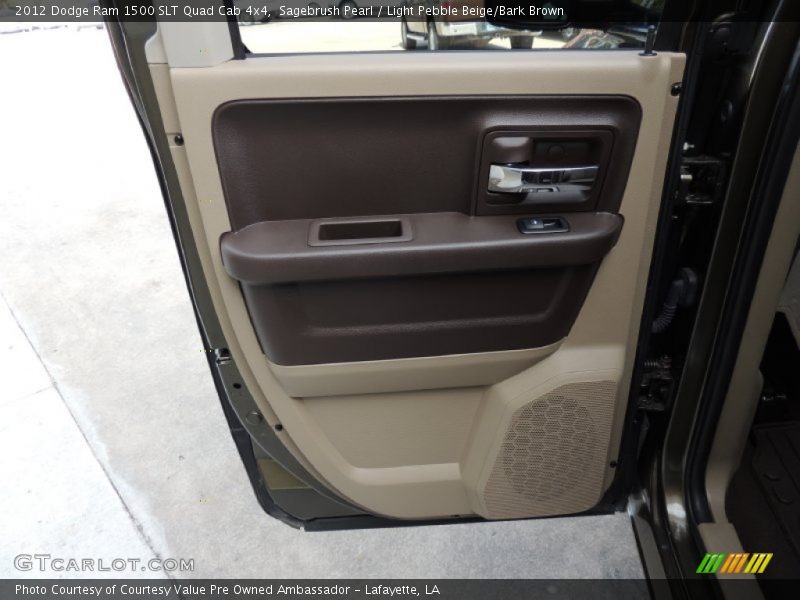 Sagebrush Pearl / Light Pebble Beige/Bark Brown 2012 Dodge Ram 1500 SLT Quad Cab 4x4