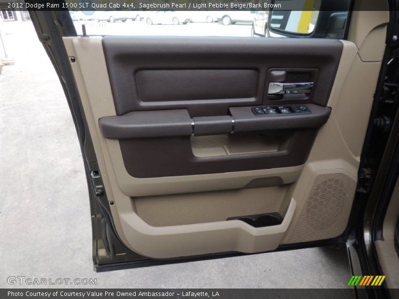 Sagebrush Pearl / Light Pebble Beige/Bark Brown 2012 Dodge Ram 1500 SLT Quad Cab 4x4