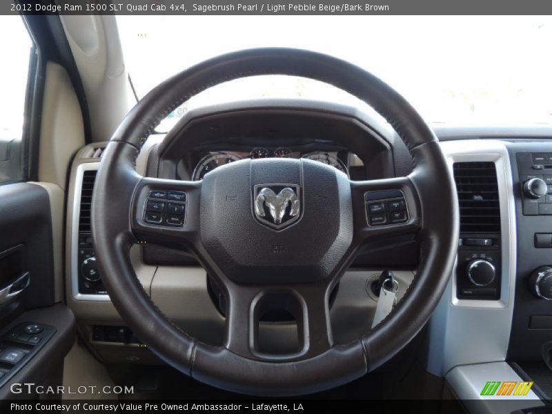 Sagebrush Pearl / Light Pebble Beige/Bark Brown 2012 Dodge Ram 1500 SLT Quad Cab 4x4