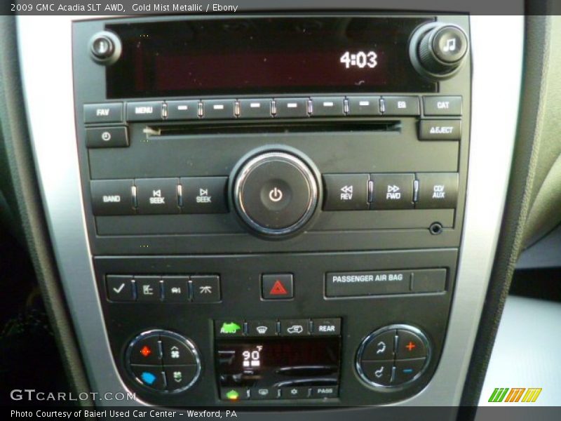 Gold Mist Metallic / Ebony 2009 GMC Acadia SLT AWD