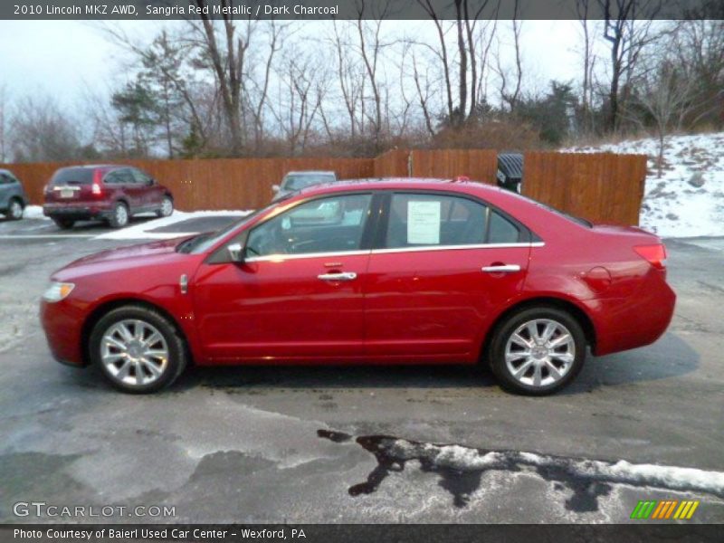 Sangria Red Metallic / Dark Charcoal 2010 Lincoln MKZ AWD