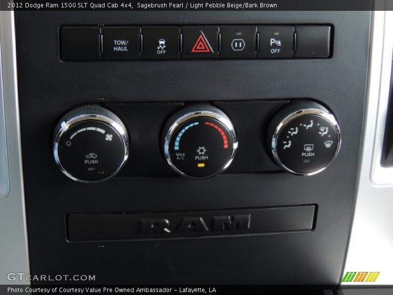 Sagebrush Pearl / Light Pebble Beige/Bark Brown 2012 Dodge Ram 1500 SLT Quad Cab 4x4