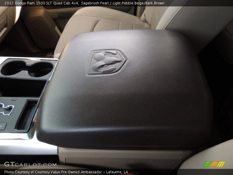 Sagebrush Pearl / Light Pebble Beige/Bark Brown 2012 Dodge Ram 1500 SLT Quad Cab 4x4