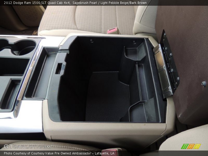 Sagebrush Pearl / Light Pebble Beige/Bark Brown 2012 Dodge Ram 1500 SLT Quad Cab 4x4
