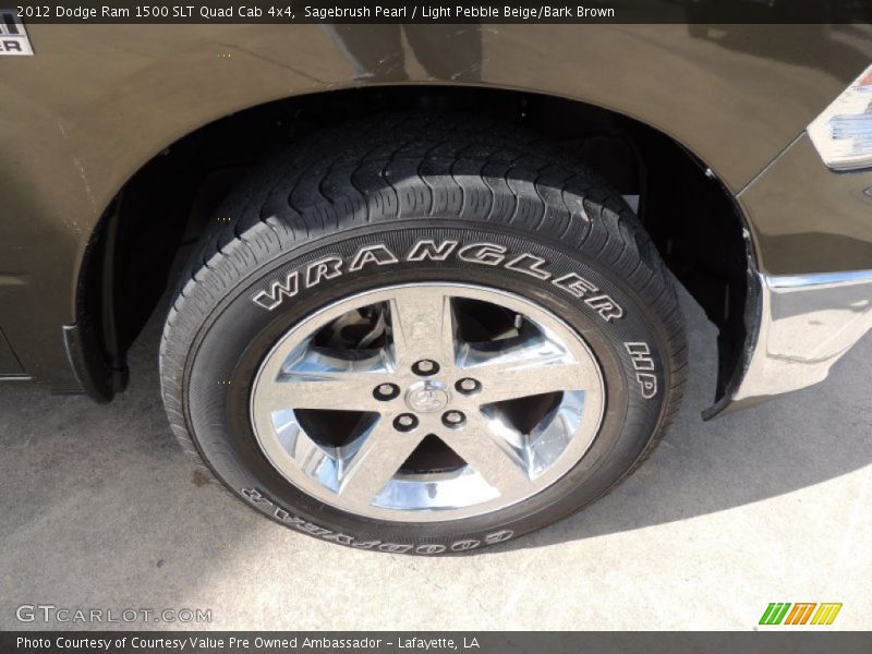 Sagebrush Pearl / Light Pebble Beige/Bark Brown 2012 Dodge Ram 1500 SLT Quad Cab 4x4