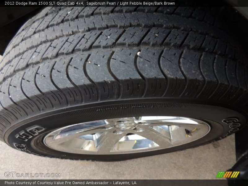 Sagebrush Pearl / Light Pebble Beige/Bark Brown 2012 Dodge Ram 1500 SLT Quad Cab 4x4