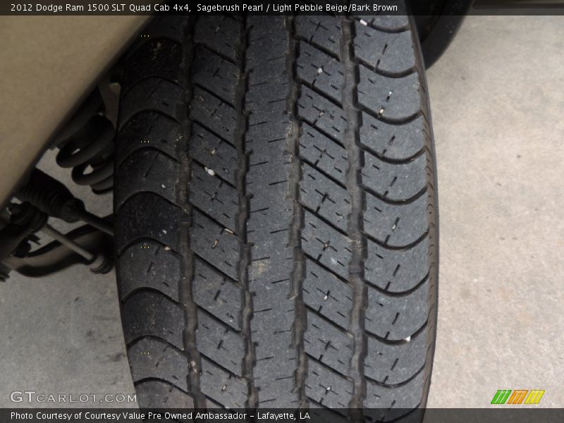 Sagebrush Pearl / Light Pebble Beige/Bark Brown 2012 Dodge Ram 1500 SLT Quad Cab 4x4