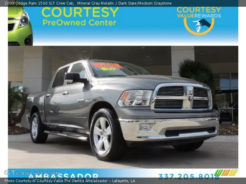 Mineral Gray Metallic / Dark Slate/Medium Graystone 2009 Dodge Ram 1500 SLT Crew Cab