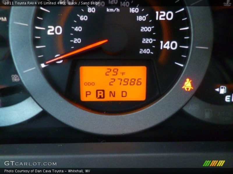 Black / Sand Beige 2011 Toyota RAV4 V6 Limited 4WD