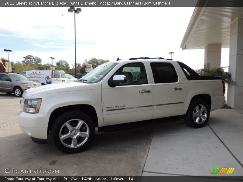 White Diamond Tricoat / Dark Cashmere/Light Cashmere 2011 Chevrolet Avalanche LTZ 4x4