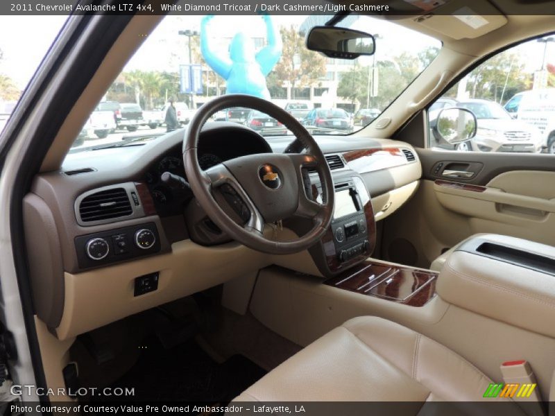 White Diamond Tricoat / Dark Cashmere/Light Cashmere 2011 Chevrolet Avalanche LTZ 4x4