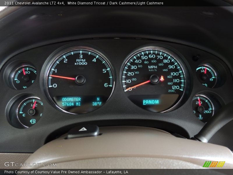 White Diamond Tricoat / Dark Cashmere/Light Cashmere 2011 Chevrolet Avalanche LTZ 4x4