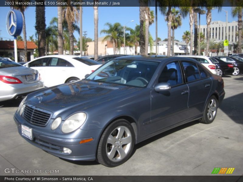 Platinum Blue Metallic / Java 2003 Mercedes-Benz E 500 Sedan