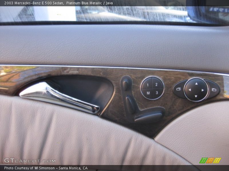 Platinum Blue Metallic / Java 2003 Mercedes-Benz E 500 Sedan
