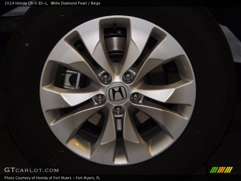 White Diamond Pearl / Beige 2014 Honda CR-V EX-L