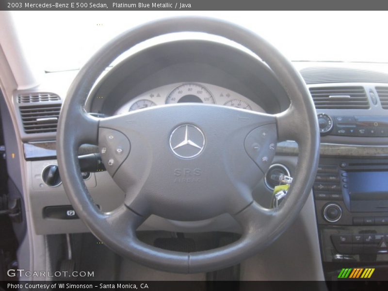 Platinum Blue Metallic / Java 2003 Mercedes-Benz E 500 Sedan