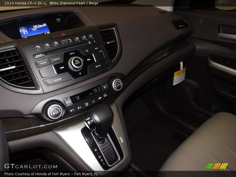 White Diamond Pearl / Beige 2014 Honda CR-V EX-L