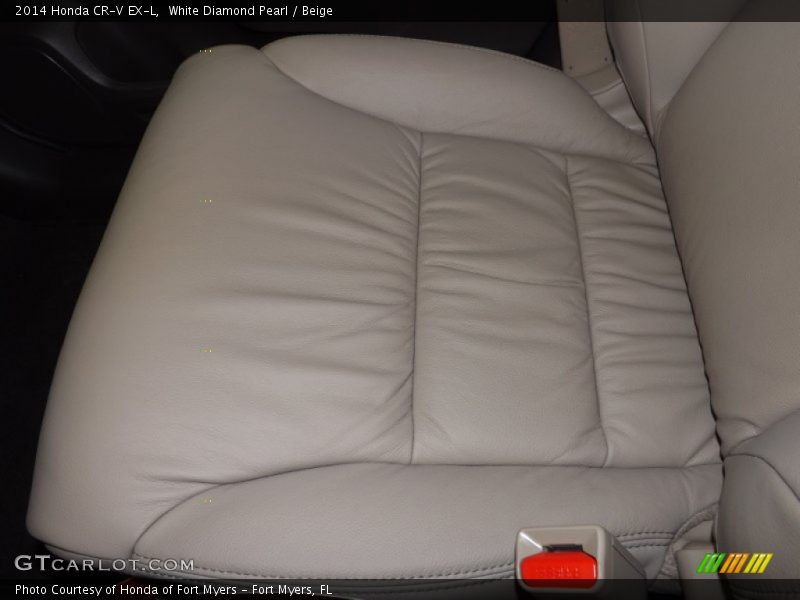 White Diamond Pearl / Beige 2014 Honda CR-V EX-L