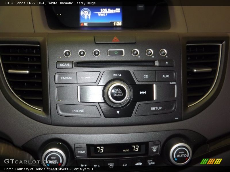 White Diamond Pearl / Beige 2014 Honda CR-V EX-L