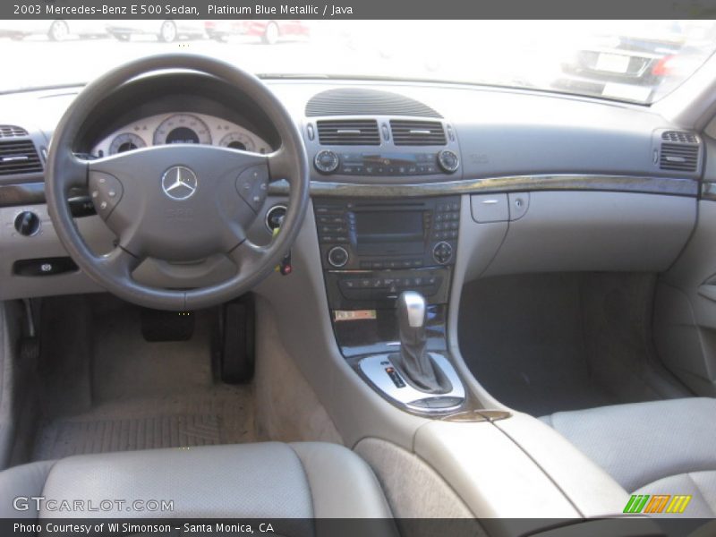 Platinum Blue Metallic / Java 2003 Mercedes-Benz E 500 Sedan