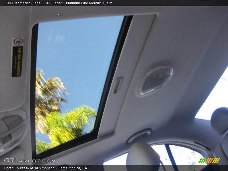 Platinum Blue Metallic / Java 2003 Mercedes-Benz E 500 Sedan