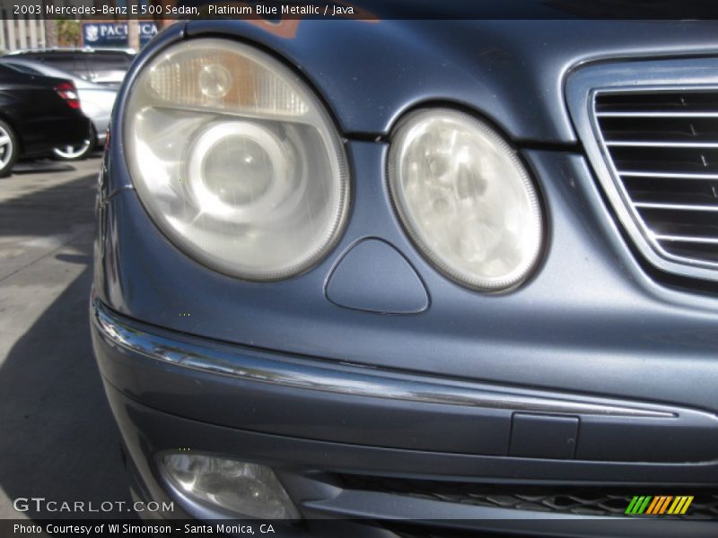 Platinum Blue Metallic / Java 2003 Mercedes-Benz E 500 Sedan