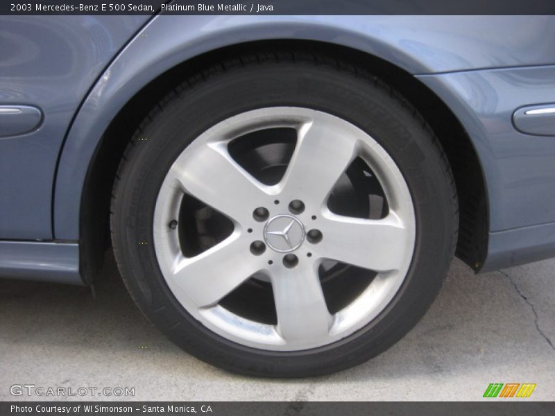 Platinum Blue Metallic / Java 2003 Mercedes-Benz E 500 Sedan