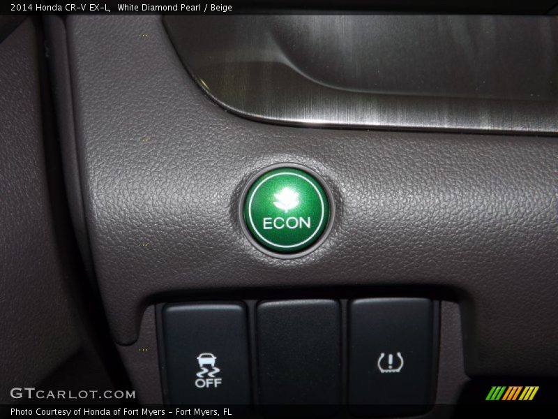 White Diamond Pearl / Beige 2014 Honda CR-V EX-L
