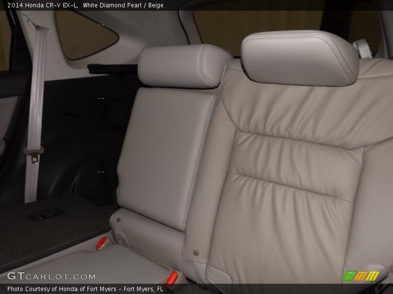 White Diamond Pearl / Beige 2014 Honda CR-V EX-L