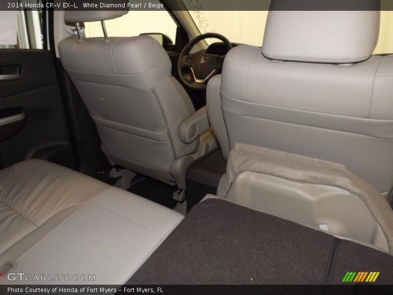White Diamond Pearl / Beige 2014 Honda CR-V EX-L
