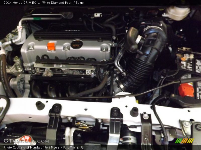 White Diamond Pearl / Beige 2014 Honda CR-V EX-L