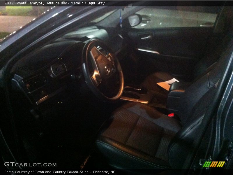 Attitude Black Metallic / Light Gray 2012 Toyota Camry SE
