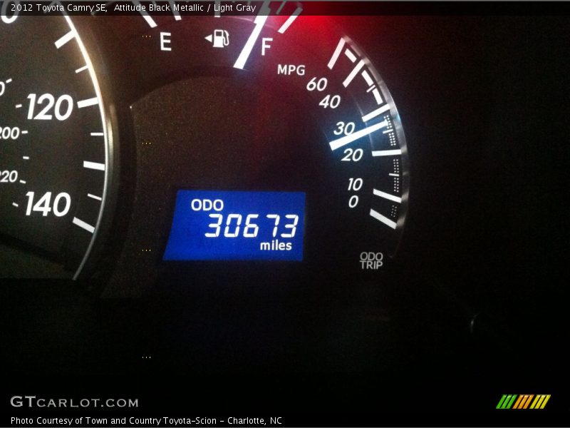 Attitude Black Metallic / Light Gray 2012 Toyota Camry SE