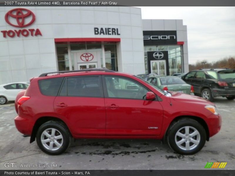 Barcelona Red Pearl / Ash Gray 2007 Toyota RAV4 Limited 4WD