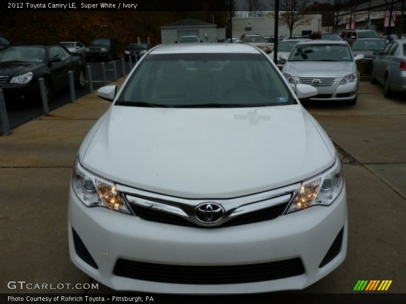 Super White / Ivory 2012 Toyota Camry LE