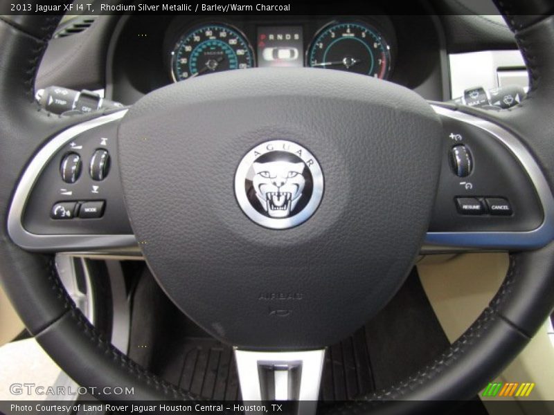Rhodium Silver Metallic / Barley/Warm Charcoal 2013 Jaguar XF I4 T