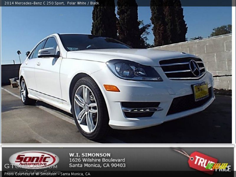 Polar White / Black 2014 Mercedes-Benz C 250 Sport