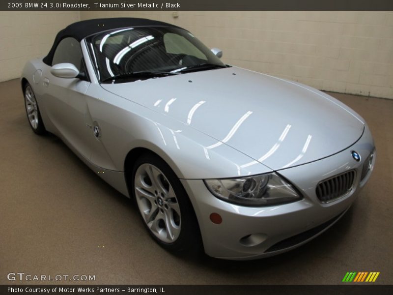 Titanium Silver Metallic / Black 2005 BMW Z4 3.0i Roadster