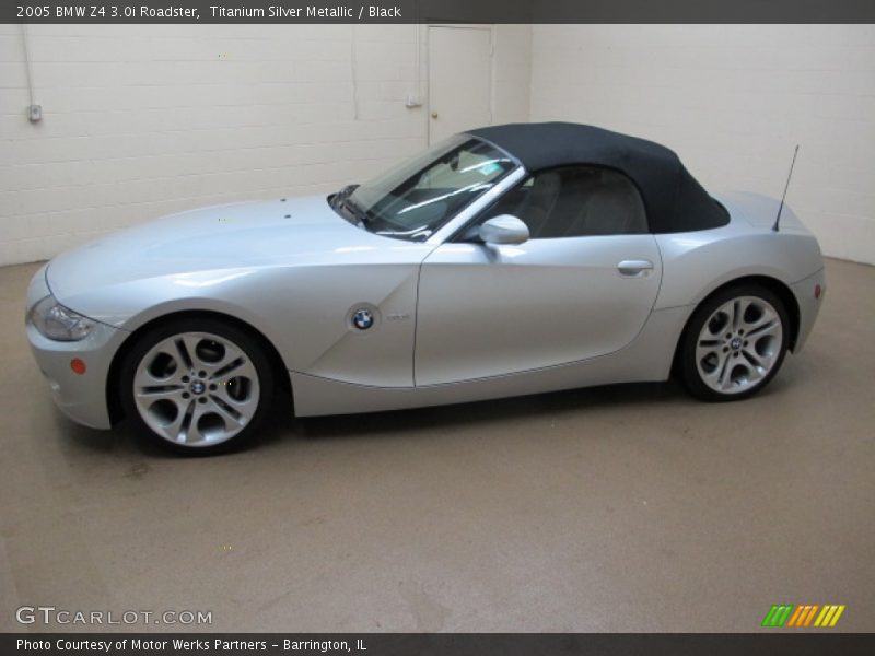 Titanium Silver Metallic / Black 2005 BMW Z4 3.0i Roadster