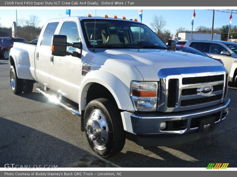 Oxford White / Tan 2008 Ford F450 Super Duty XLT Crew Cab 4x4 Dually