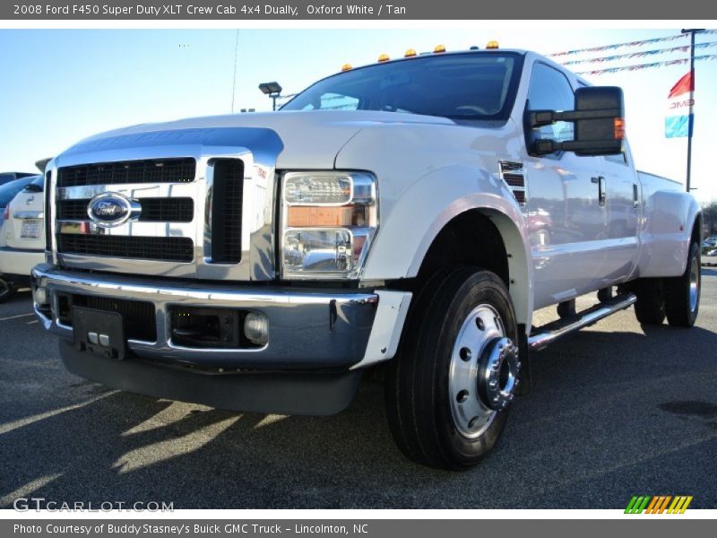 Oxford White / Tan 2008 Ford F450 Super Duty XLT Crew Cab 4x4 Dually