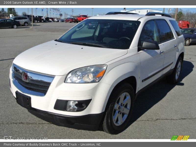 Cream White / Black 2008 Saturn Outlook XE AWD