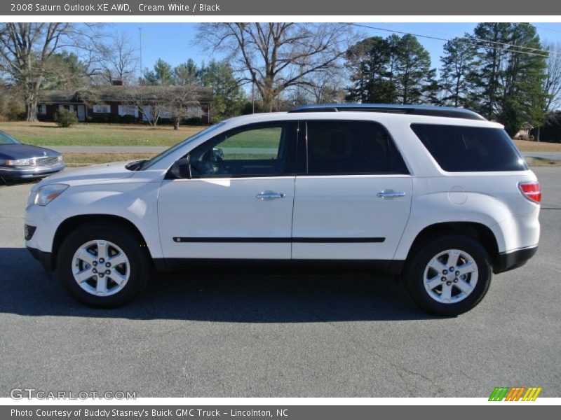 Cream White / Black 2008 Saturn Outlook XE AWD