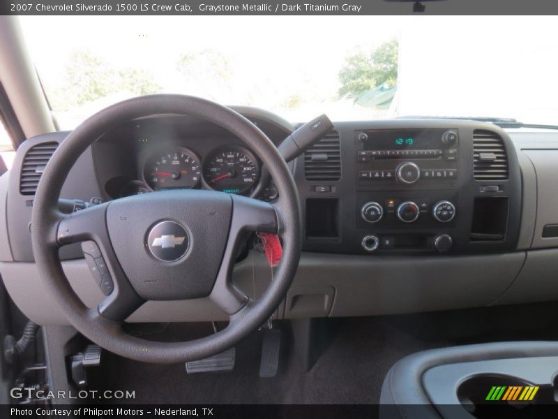 Graystone Metallic / Dark Titanium Gray 2007 Chevrolet Silverado 1500 LS Crew Cab