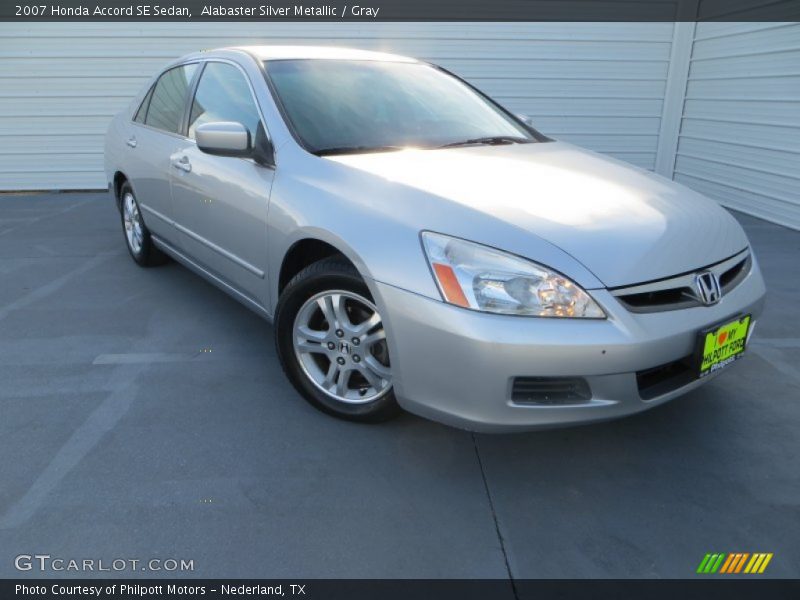 Alabaster Silver Metallic / Gray 2007 Honda Accord SE Sedan