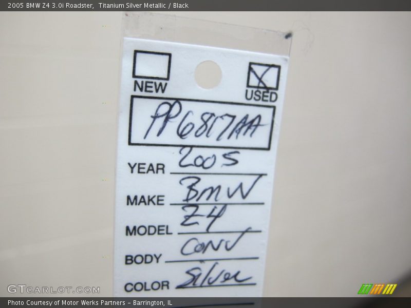 Titanium Silver Metallic / Black 2005 BMW Z4 3.0i Roadster