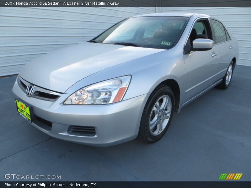 Alabaster Silver Metallic / Gray 2007 Honda Accord SE Sedan