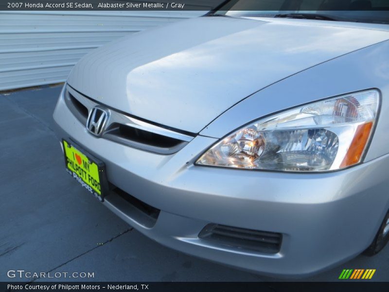 Alabaster Silver Metallic / Gray 2007 Honda Accord SE Sedan