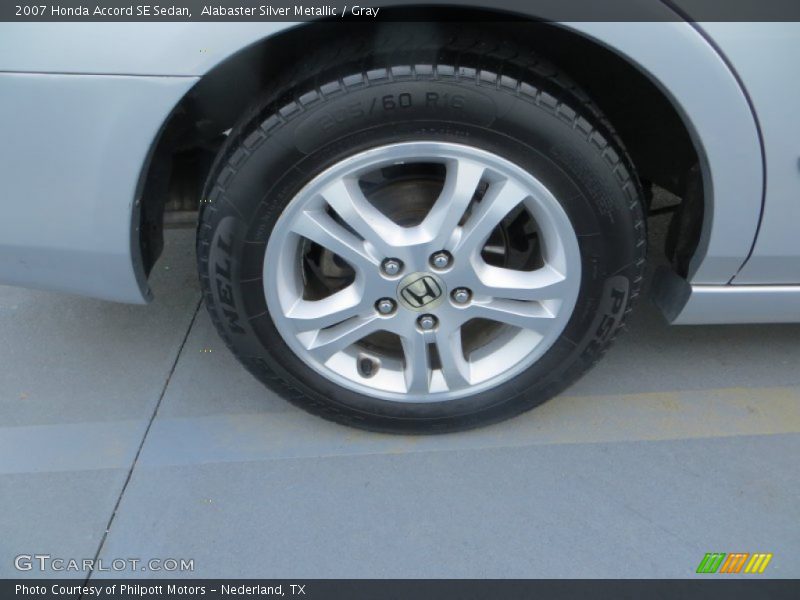 Alabaster Silver Metallic / Gray 2007 Honda Accord SE Sedan